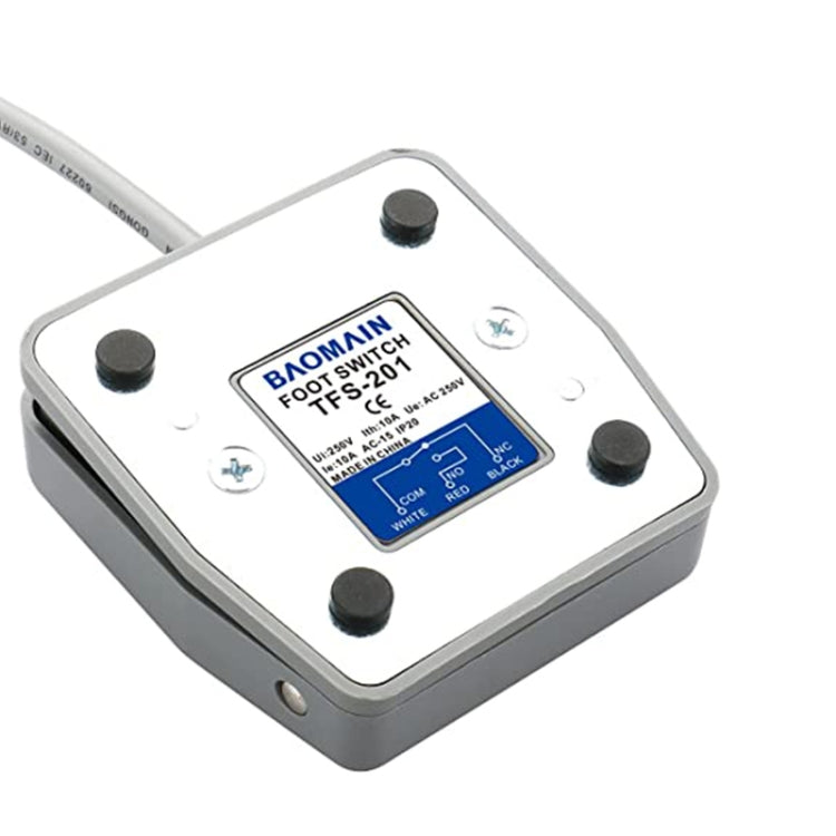 TFS-201 AC 250V 10 A Electric Power Plastic Foot Switch Power Pedal, Cable Length: 1m, TFS-201 1m TFS-201 AC 250V 10 A Electric Power Plastic Foot Switch Power Pedal, Cable Length: 1m, TFS-201 1m